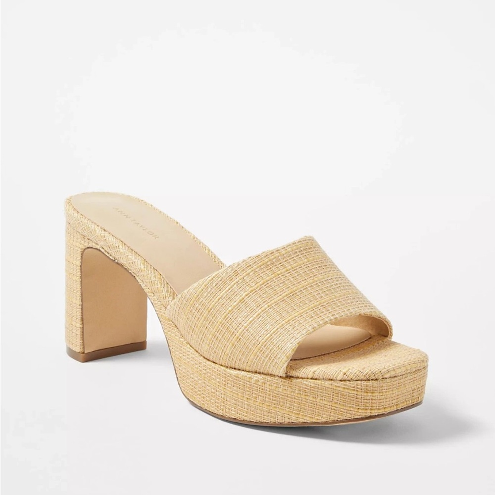 NEW $158 Ann Taylor platform mule sandals size 6